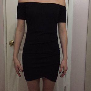 Black off the shoulder dress
